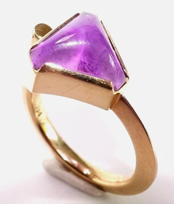 Ring 750 Gold Gelbgold 4.50ct Amethyst Gr. 57 Gr: 57  änderbar 8,7g - Bild 1 von 4
