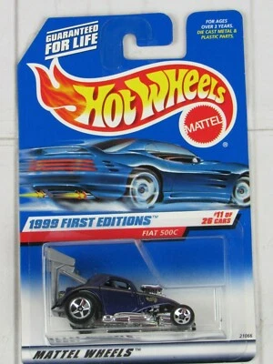 Hot Wheels 1999 #919 First Editions Series #11/26 Fiat 500C roxo - Imagem 1 de 4
