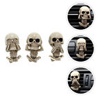 3Pcs Skull Car Vent Clips, Halloween Car Interior Accessories-JJ