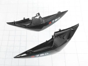 Rear Side Back Tail Fairing Cover Cowl Carbon Fiber For Kawasaki Z 750 2007-2012 - Picture 1 of 8