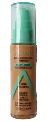 Almay Clear Complexion Makeup Salicylic Acid Probiotics & Aloe #400 Neutral NEW - Image 1 of 2