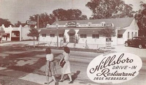 Cartolina Tampa FL Hillsboro Drive-In Restaurant 5605 Nebraska Avenue - Foto 1 di 1