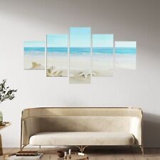 HG 5PCS Frameless Painting Beach Seashell Landscape Pictures Paintings LT