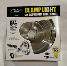 Clamp Light with Aluminum Reflector Chicago Electric Item 67651 Clamp Reflector