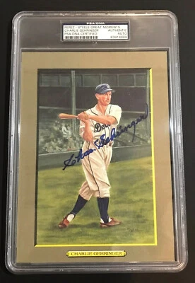 Charlie Gehringer Signed Perez Steele Great Moments Postcard Tigers Auto PSA/DNA - Image 1 of 3