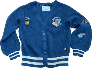 Harry Potter Blue GRYFFINDOR Sweater Cardigan Wizarding World YOUTH  LARGE 12-13 - Picture 1 of 12