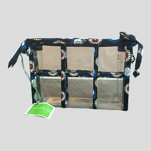 Vera Bradley  Night Owl Transparent Travel Pouch Makeup Supplies Clear Work Bag - Picture 1 of 5