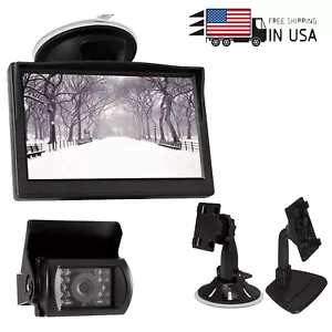 5" HD Parking Monitor and IR Rear View Backup Camera Kit For Bus Tractor Caravan - Picture 1 of 14