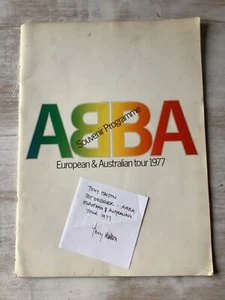1977 ABBA Signed by Set Designer Tony Halton Souvenir Programme European Austral - Imagen 1 de 10