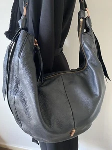 MIMCO Black Pebbled Leather”Vision”Hobo Bag. - Picture 1 of 12