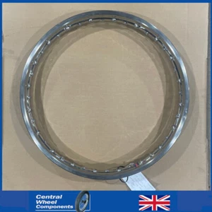 19 x 1.60 (40) Stainless Steel Rim - Triumph Cub Front T25 Small Half Width - Picture 1 of 5