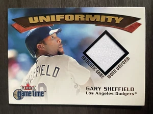 2001 Fleer Baseball Gary Sheffield JERSEY Game Time Uniformity Relic Jersey - Picture 1 of 2