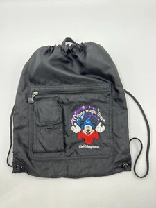 Walt Disney World Where Magic Lives Drawstring Backpack Mickey Mouse Cinch Bag - Picture 1 of 13