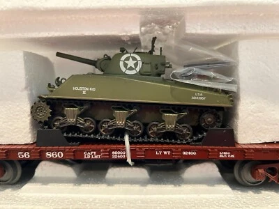 MTH 20-90551B Union Pacific Flatcar w/ Sherman Tank LN/Box - Image 1 of 2