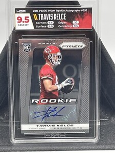 2013 Panini Prizm Rookie Autographs #292 Travis Kelce RC Graded 9.5 Gem Mint