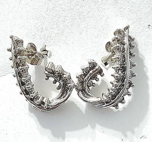 14K WEISSGOLD OHRRINGE MIT 52 RUNDEN DIAMANTEN - Bild 1 von 11