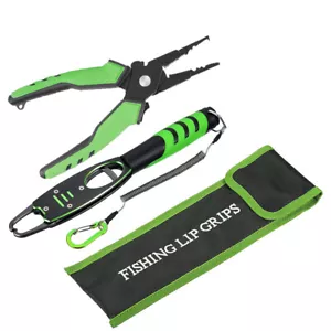 Fish Lip Gripper w/ Scale Fishing Gripper Professional Fishing Lip Grabber Tool - Picture 1 of 12