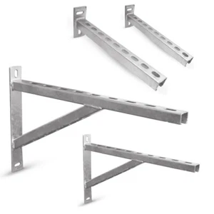 Montagewinkel Konsole verzinkt 30x30 150 - 600mm Winkel Tragarm Befestigung - Bild 1 von 15