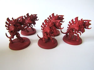 A3 WARHAMMER 40K TYRANIDS ARMY - BARBGAUNTS X 5 UNDERCOATED - Picture 1 of 2