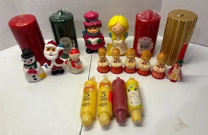 Candele di Natale vintage Gurley, SUNI Babbo Natale, alberi, chiesa e coro incombusti! - Foto 1 di 8