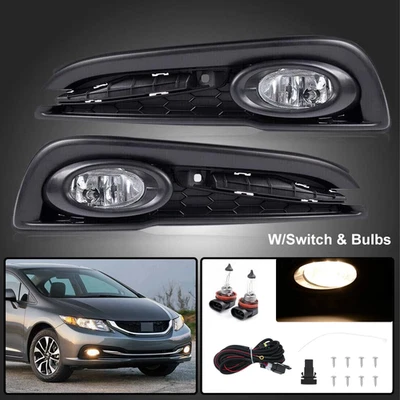 Luces antiniebla delanteras Kspeed Fit 2013 2014 2015 Honda Civic sedán de 4 puertas con interruptor y bombillas Foto 1 de 4