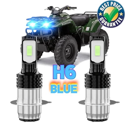 For Kawasaki Bayou 400 1993-1999 8000K BLUE H6 LED Headlight Bulbs 2X Foto 1 de 4