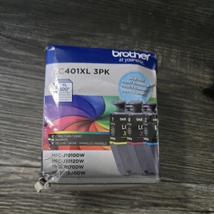 Brother LC401XL Wysokowydajny kolorowy wkład atramentowy 3PK - Exp: 10/2027 - Zdjęcie 1 z 5