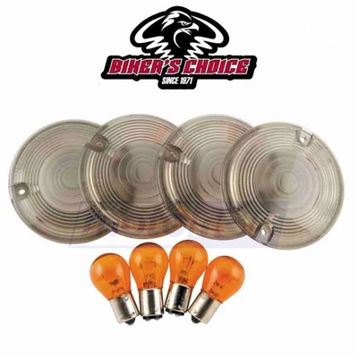 Bikers Choice Turn Signal Lens Kit for 1995-2010 Harley Davidson FXD Dyna pb - Image 1 of 4