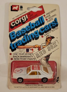 1982 CORGI BASEBALL TRADING CARS Unopened BOSTON RED SOX MLB Matchbox MUSTANG - Picture 1 of 6