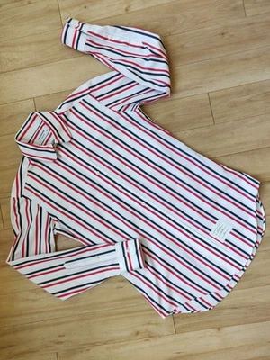 Thom Browne New York NY Striped Club Collar Button-Down Shirt, TB Size 2, SAMPLE - Image 1 of 4