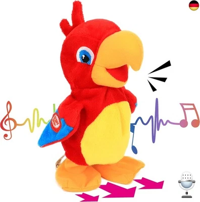 Hopearl Sprechender Papagei Wiederholt, was Sie Sagen Laufendes Elektrisches