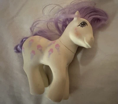 Hasbro My Little Pony G1 Scoops 1987 de colección blanco rosa púrpura helado helado Foto 1 de 4