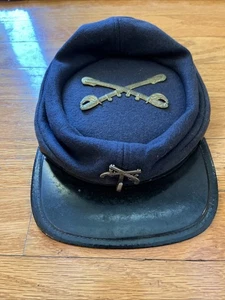 Sombrero Tipo Unión Guerra Civil De Colección Hecho en EE. UU. Lana Azul Gorra Reproducción - Imagen 1 de 6