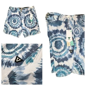 VISSLA Board Shorts Men’s Size 32 Shread Head Surf Swim Trunks Blue NEW PCB - Picture 1 of 10