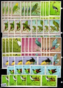 /// 8X AJMAN - MNH - BIRDS - PARROTS - Picture 1 of 1
