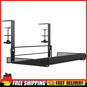 Kabel-Organizer unter dem Schreibtisch, robuster Kabelhalter aus Metallgeflecht - Afbeelding 1 van 10