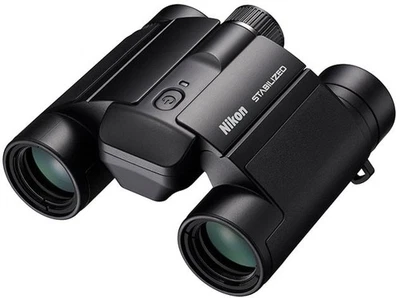 Nikon STABILIZED 12x25mm S Roof Prism Binoculars, Black, 16783 - Image 1 of 4