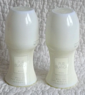 AVON 2 x PUR BLANCA для ее рулон антиперспирант дезодоранты 50 мл каждый - Изображение 1 из 4
