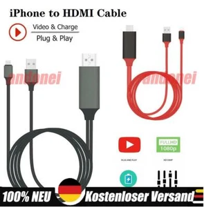 2M 8 Pin Blitz zu HDMI Kabel Adapter Video Full HD TV für iPhone IPad ITouch TOP - Bild 1 von 9