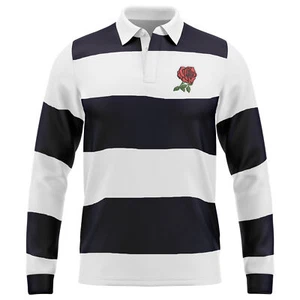 England rote Rose Rugby Shirt für Herren St George's Day bestickt Tasche Design... - Bild 1 von 12