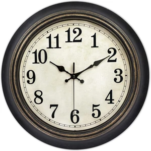 14 Inches Retro Wall Clock, Silent Non Ticking Battery Operated Movement, Home/W - Picture 1 of 12