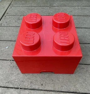 Lego Room Copenhagen 4003 Storage Brick 2 x 2 Storage 4 Stud Case Container Red - Picture 1 of 3