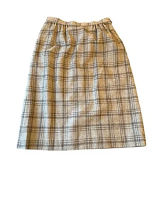 Pendleton Womens Gray Plaid Virgin Wool Skirt Size 12 Fully Lined Made In USA - Picture 1 of 5