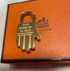 Hermes Hand Cadena Padlock Bag Charm 2002 Gp  Authentic Unused W/Box
