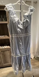 Jax Black Label Blue Size 16 Dress 100% Cotton - Picture 1 of 7