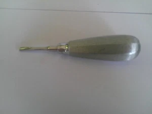 Vintage selten Silverman 5" Stubby Aluminium Griff Hand Hohlbeitel Dental? - Bild 1 von 8
