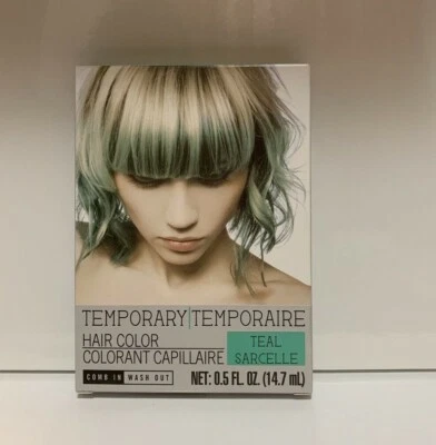 COLOR DE PELO TEMPORAL - VERDE AZULADO - 0,5 oz caducidad 01/2022 NUEVO en caja Foto 1 de 4