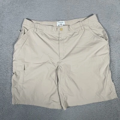 LL Bean короткие женские размер XL хаки желтовато-коричневый тропический износ грузовой открытый туризм эластичной - Изображение 1 из 4