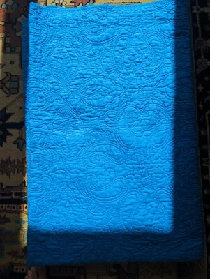 Pottery Barn Kids? Edredón Doble Algodón Azul Vibrante Reversible 68"x88" Sin Etiquetas Foto 1 de 4