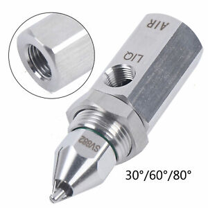 Ultrasonic Air Atomizer Nozzle Stainless Steel Dry Fog Spray Nozzle 30° 60° 80°